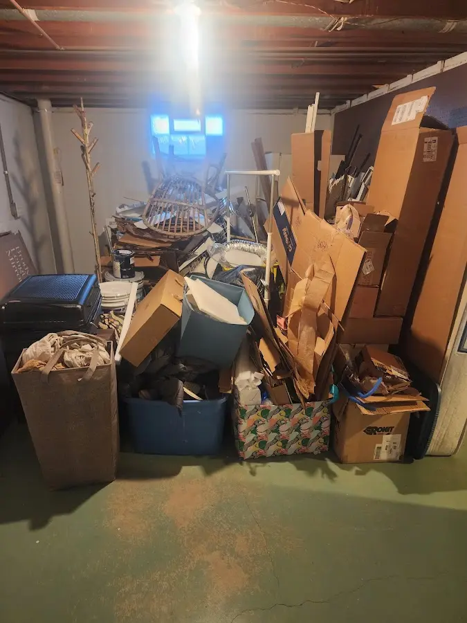 Roll-off dumpster container at job site for Roll Off Dumpster Rental in Portland